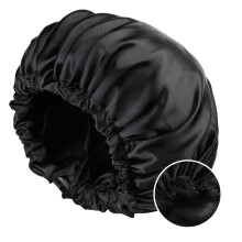 Satin-Schlafhaube für Frauen, leichte Nachtmütze mit elastischem Bund für lockiges, langes und dickes Haar