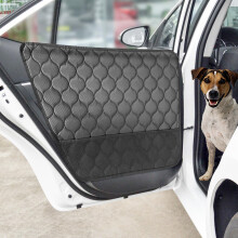 Dog Car Door Protector Waterproof AntiScratch Pet Vehicle Door Guard with Storage Pockets Black 2 Pack