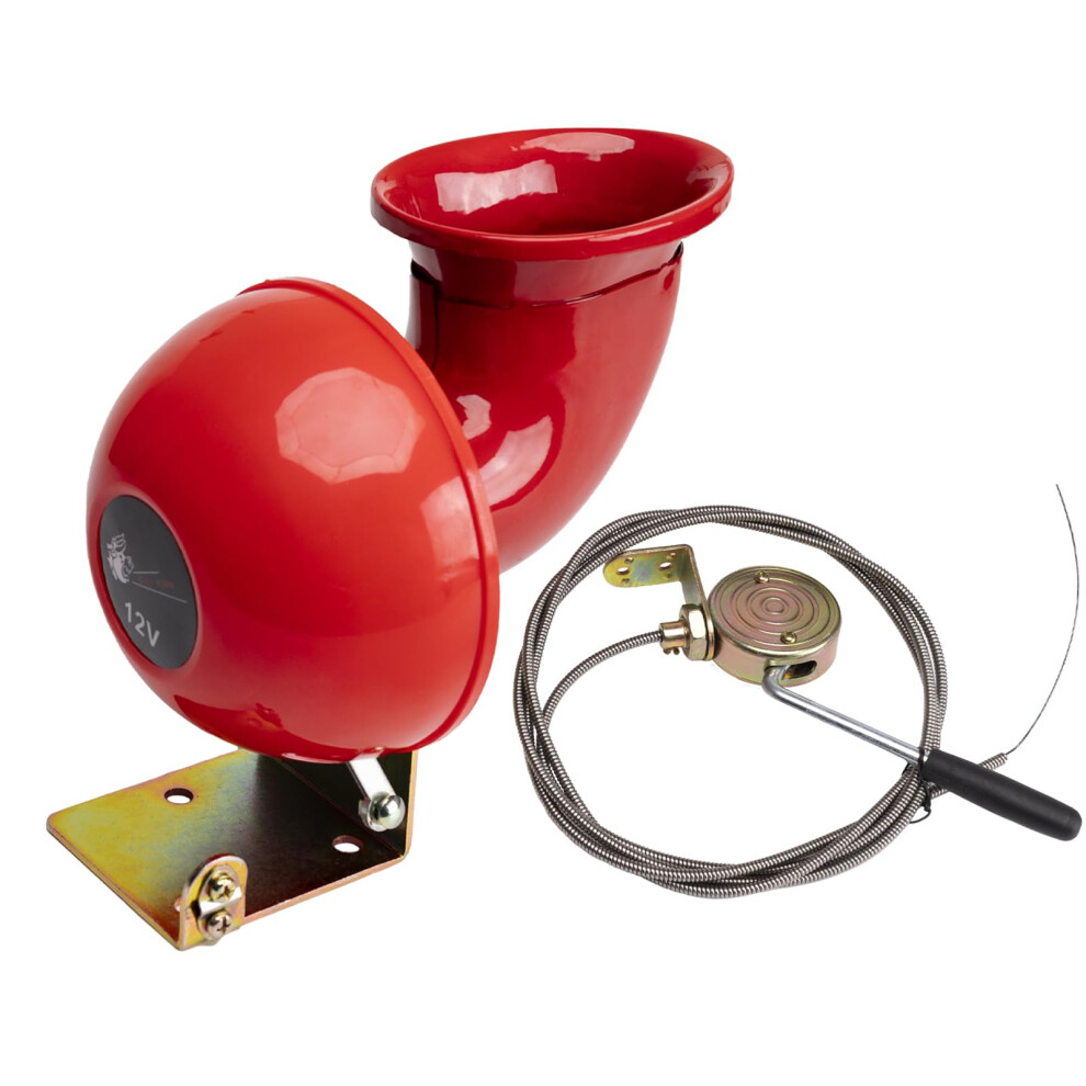 Electric Air Horn 12V Super Loud Bull Sound With Manual Pull Lever For Truck Boat Suv Car 9455672733502