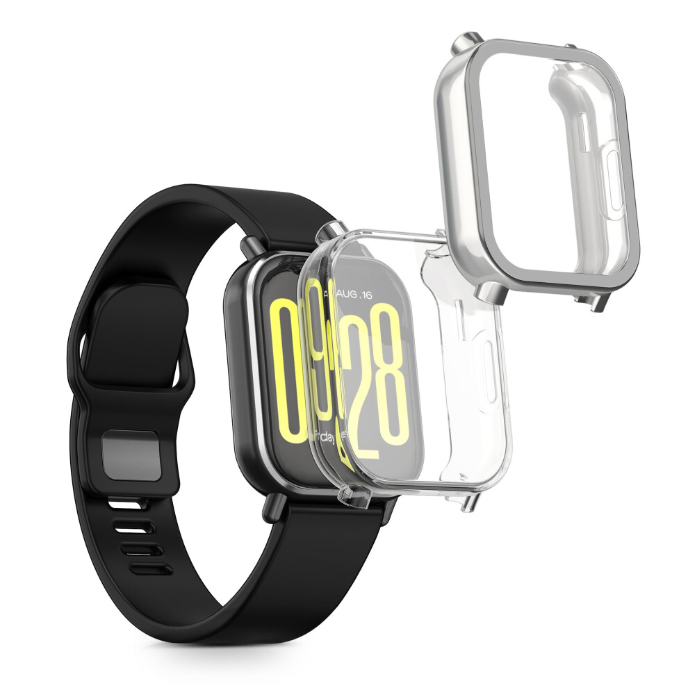 Tpu Silicone Shockproof Protector Case Transparent And 2Pack For Xiaomi Redmi Watch 5 Active Silver 9070919903878