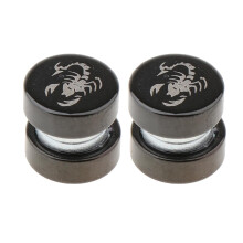 1 Pair Non Piercing Clip on Magnetic Ear Stud Men Fake Earrings Scorpi
