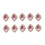 10pcs Rhinestone Flat Back Beads Button Scrapbook Embellishment  Pink 1