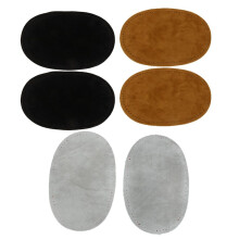 3 Pairs Sew On Oval Elbow Knee Patches Jeans Repair Craft Black Grey T