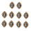 10pcs Rhinestone Flat Back Beads Button Scrapbook Embellishment  Gold 1