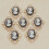 10pcs Rhinestone Flat Back Beads Button Scrapbook Embellishment  Gold 3