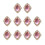 10pcs Rhinestone Flat Back Beads Button Scrapbook Embellishment  Pink 3