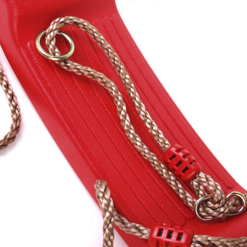 Outdoor Swing Set Seat with Rope Red Set 2
