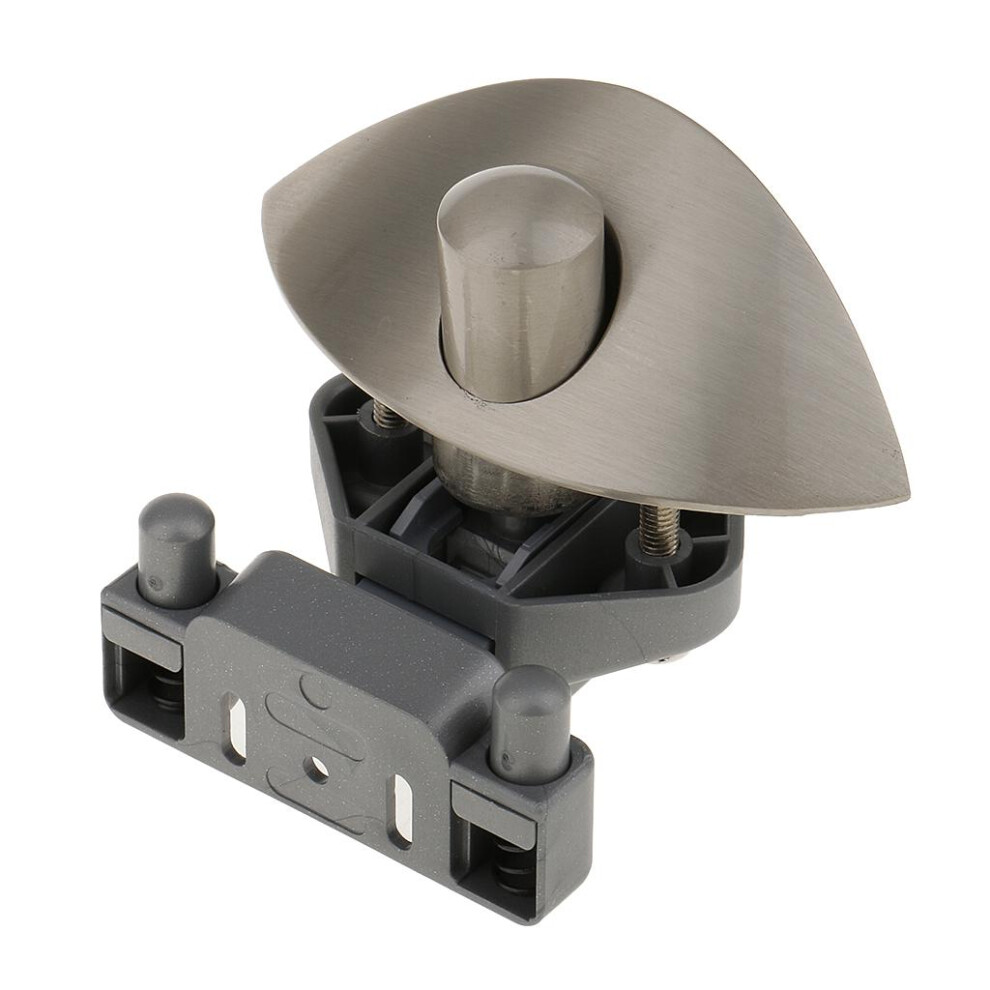 Half-Moon Push Latch Knob Drawer Cupboard Door Caravan Lock Nickel Gray 6902696623768