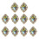 10pcs Rhinestone Flat Back Beads Button Scrapbook Embellishment  AB Co 3