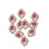 10pcs Rhinestone Flat Back Beads Button Scrapbook Embellishment  Pink 2