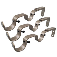 Hang Curtain Rod Holder Bracket Window Frame Curtain Rod Bracket Gray