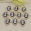 10pcs Rhinestone Flat Back Beads Button Scrapbook Embellishment  Gold 2
