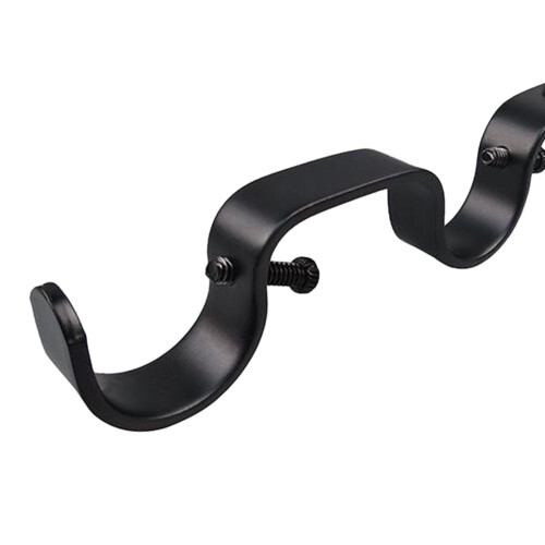 Hang Curtain Rod Holder Bracket Window Frame Curtain Rod Bracket Black 2