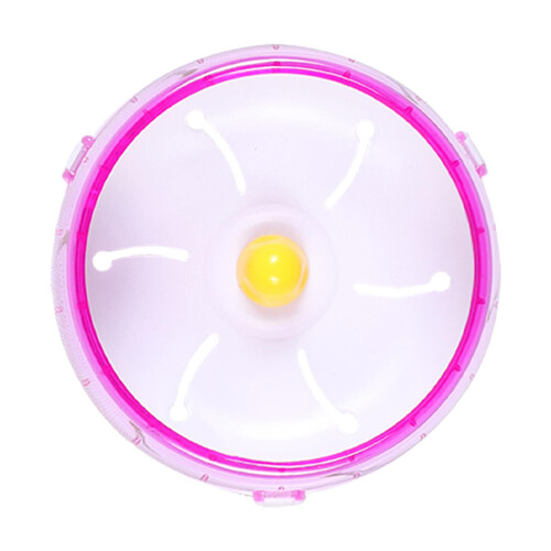 Plastic Running Disc Spinner Hamster Exercise Wheel Pink 17.5cm