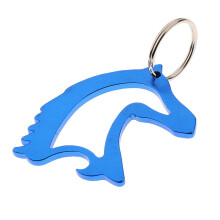 Aluminum Horse Head Simple Bottle Opener Key Ring Keychain Bag Pendent