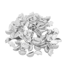100pcs Semicircular Ribbon Crimp End Clip Clamp Belt Tip Connectors Si