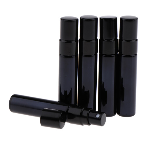5pcs Glass Spray Bottles Mini Vials Perfume Bottle Cosmetic Container