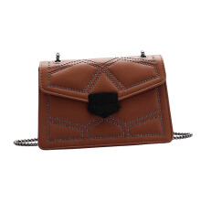 Women Chain Messenger Shoulder Bag Clutch Wallet Crossbody Bag Brown