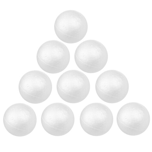 10pcs White Christmas Modelling Craft Polystyrene Foam Ball Sphere  4c