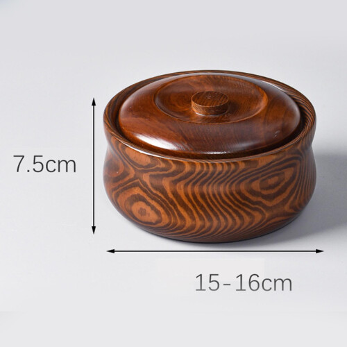 Wooden Bowl Multipurpose Round Bowl Handmade Reusable Container Servin 1