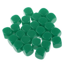 25pcs Opaque Blank Six Sided Dice D6 D&D RPG Party Game Dices Green