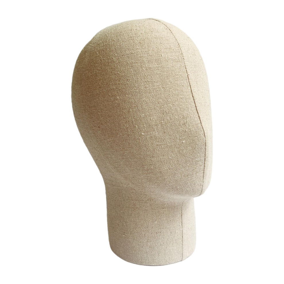 Linen Mannequin Head Wig Displaying Stand for Headphone Display Short