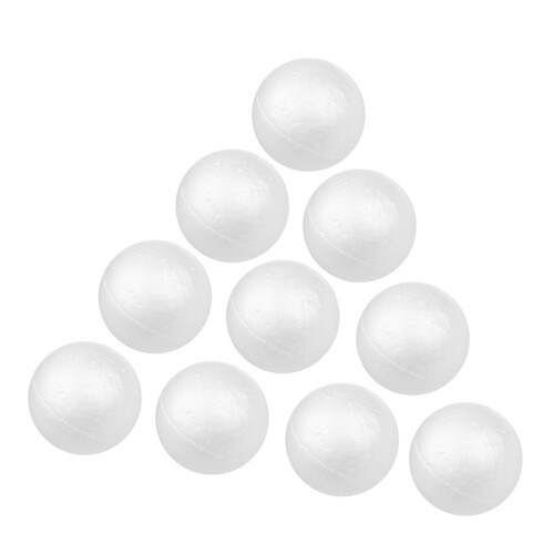 10pcs White Christmas Modelling Craft Polystyrene Foam Ball Sphere  7c 2