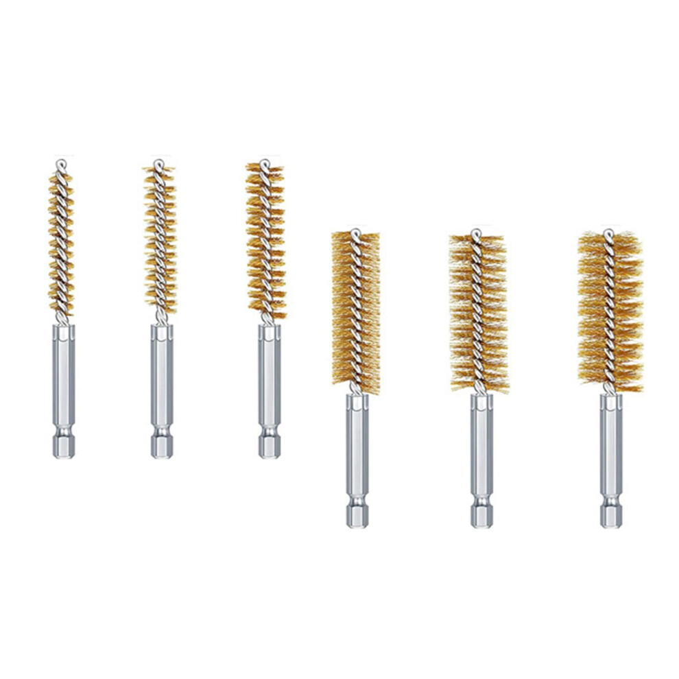 6Pcs Nylon/Stainless/Copper Brush Cleaner Tube Pipe Cleaning Copper 6902695926808