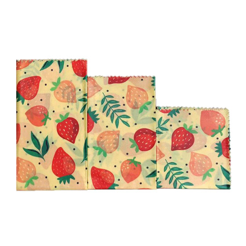 3x Organic Food Wrap for Bread Sandwich Zero Waste Biodegradable Stora