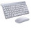 Mini Flat Quiet Wireless Keyboard Mouse Combo Silver 2