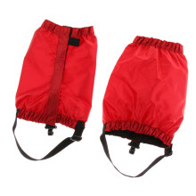Outdoor Waterproof Ankle Walking Gaiters Boots Snow Leg Guard Red