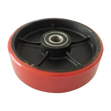 Forklift Single Wheel Iron Core Wearproof Easy to Replace Wheels Repla