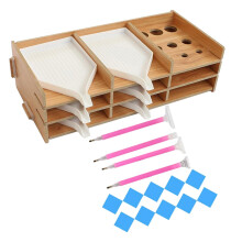 5D Diamonds Painting Tools Accessories Kits Wood Rack 6 Tray