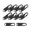 10 Pcs Zipper Pull Replacement Metal Zipper Gripper Fixer Tabs  Black 2