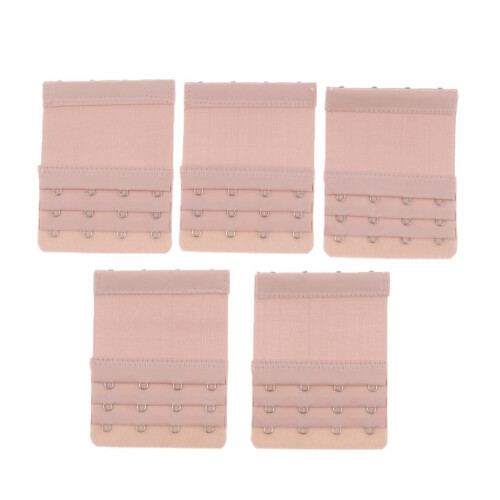 5Pack Womens Bra Extender 4 Hook 3 Rows Bra Extension Underwear Straps