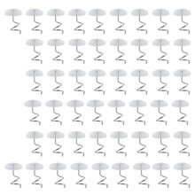 Clear Heads Twist Pins Spiral Screws for Upholstery Round Shape L 50 P