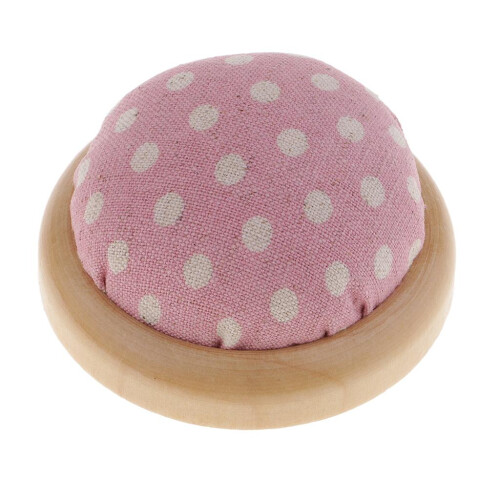 Wood Base Needle Pin Cushion Needle Holder for Sewing Craft Stitching