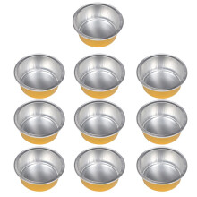 10 Pieces Gold Aluminum Foil Hair Removal Wax Bean Melting Small Bowl