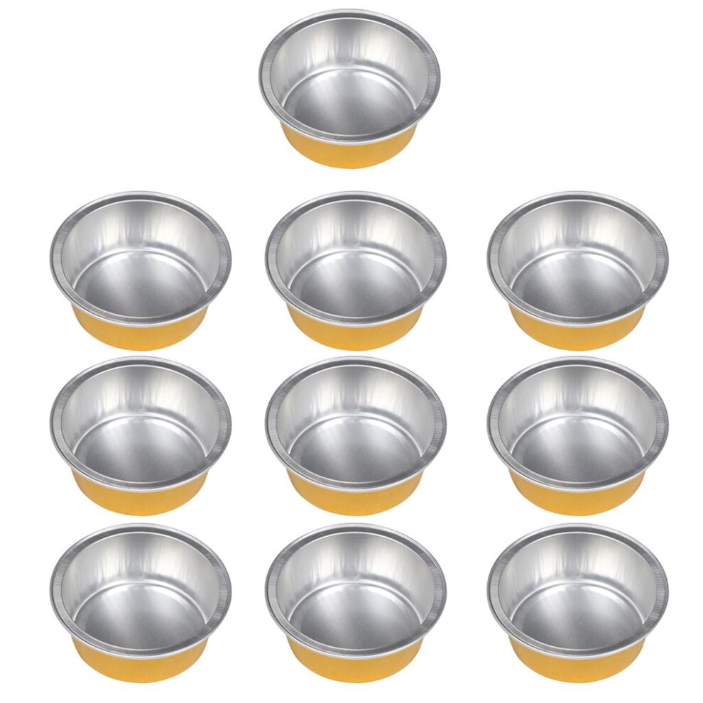 Gold 10 Pieces Aluminum Foil Hair Removal Wax Bean Melting Small Bowl
