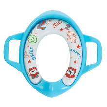 Soft Padded Potty Training Seat Kids Baby Toilet With Handles Blue