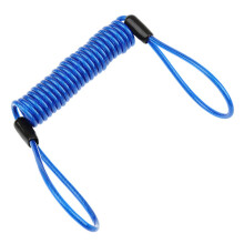 Steel Lanyard Spring Coil Wire Lock Safety Cable Lanyard Tether Blue 1