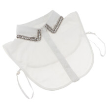 Womens Detachable Half Shirt Blouse False Collar Rhinestone Dickey Col