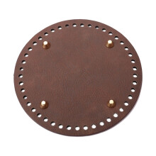 DIY Crochet Bag Bottom Pad with Holes Purse Bottom Base PU Leather 15c