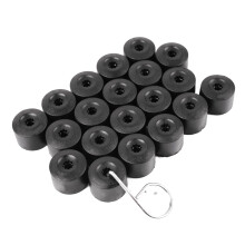 20pcs Wheel Lug Nut Covers with Removal Tool, Black ABS Caps for VW Jetta Golf Passat Beetle EOS