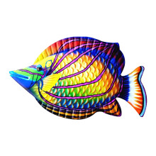 fish Decor Statue Wall Decoration for Bathroom Balcony Office Red