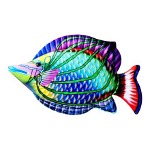 fish Decor Statue Wall Decoration for Bathroom Balcony Office Violet