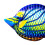 fish Decor Statue Wall Decoration for Bathroom Balcony Office Blue 2