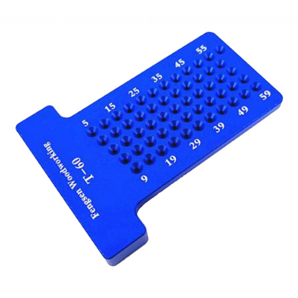 Woodworking Scriber T-Type Ruler Hole Carpenter Marking Tool T60 Blue 6902695894770