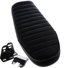 Motorcycle Cafe Racer Seat Flat Saddle For Honda CG125 Retro Style Bla