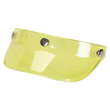 Motorcycle Helmet Visor Peak 3-Snap Vintage Accessories Clear Yellow